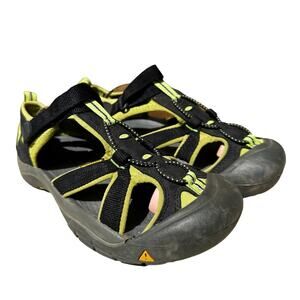 Keen Newport Sandals Hiking Closed Toe Waterproof Rubber Black Yellow Green 6